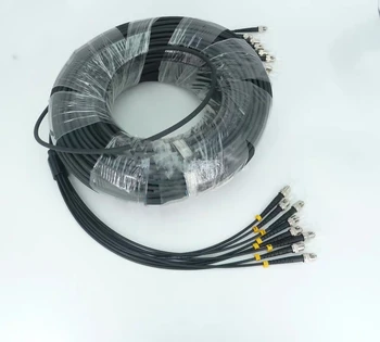 30M 8 kodoliem TPU optisko Šķiedru Patchcords ūdensizturīgs LC, SC, FC Bruņu plāksteris svina kabelis Āra SM FTTA džemperis 8 šķiedras 5.0 mm