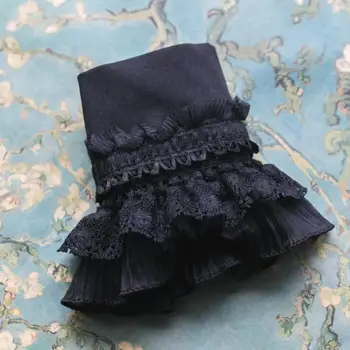Sieviešu melnā krāsā vintage mežģīņu cimdi lady ' s viltus mežģīņu roku piedurknēm melnā viltus piedurknēm fingerless cimdi R463