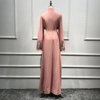 Abayas Sievietēm Ir 2021. Kaftan Abaya Sequin Musulmaņu Hijab Kleita Drēbes, Dubaija Caftan Marokens Jilbab Katara Turku Islāma Apģērbi