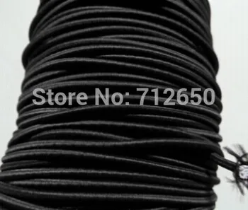 Bezmaksas piegāde 10 metru melna krāsa DIY roku darbs materiāli kārta elastīgas virves, gumiju diametrs 3mm
