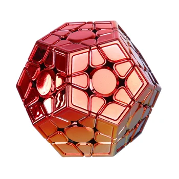 Aohun Atstarojošu Pārklājumu Megaminxcube Magic Cube Ātrums Izglītības Puzzle Bērniem Puzzle Spēles Rotaļlietas -Sarkanā Zelta Zilas Slīpums