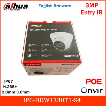 Dahua 3MP IP Kameras IPC-HDW1330T1-S4 iebūvētu INFRASARKANO LED Rotācijas režīmā 2.8 mm 3.6 mm Fiksēts Objektīvs IS 30m Ūdensizturīgs Ābola POE Kamera