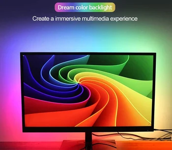 DIY Sapņu Krāsa Dackground Apgaismes Komplektu PC Sapnis Ekrāns, USB LED Lentes HD Datoru, Monitoru, DATORU, Ekrānam fona Apgaismojums Apgaismojums LED Lentes