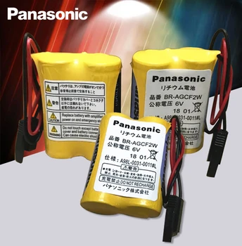 Panasonic 10pcs/daudz BR-AGCF2W 6V Litija 2200mAh PLC akumulatora A98L-0031-0011 A06B-6093-K00 baterijas ar melnās sveces savienotāji