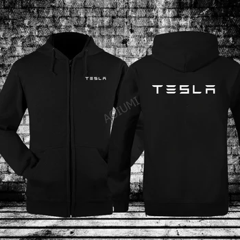 Ļoti laba kvalitāte jauki, hip hop ziemas vīriešiem Tesla sporta krekls jaka vienkrāsainu hoodies ar vilnas mētelis
