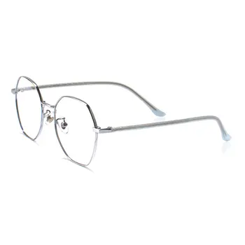 Redzi Vīrietis un Sieviete Pilna Loka Metāla Rāmis Eyewears Daudzstūris Retro Gadījuma Liels Rāmis Tuvredzība Brilles