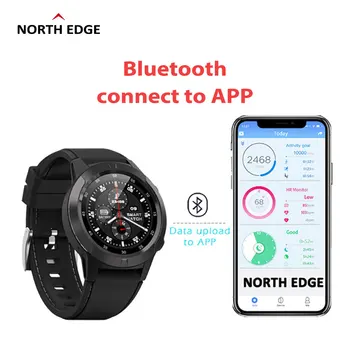 Ziemeļu MALU GPS Smart Skatīties Vīrieši Kompass Sporta Skatīties Sirdsdarbības Pedometrs un Bluetooth Zvanu Altimetrs X-Trek3 Smartwatch