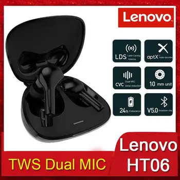 Lenovo HT06 TWS 5.0 Bertone Čipu Bluetooth Austiņas Audio Dekodēšana Duālā MIKROFONA Trokšņu Samazināšanas Bezvadu Ūdensizturīgs Earbuds