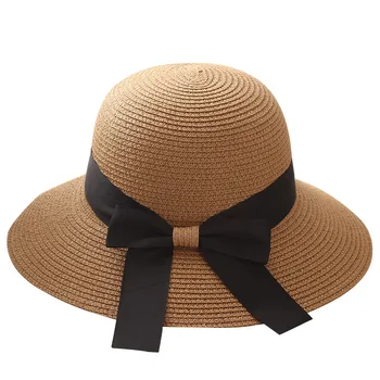 Sieviešu Vasaras Modes Cepures 2019 Salmu Beach Saules Pārsegs Platām MALĀM Floppy Cloche Saules Cepure Brīvdienu Elegants Stils
