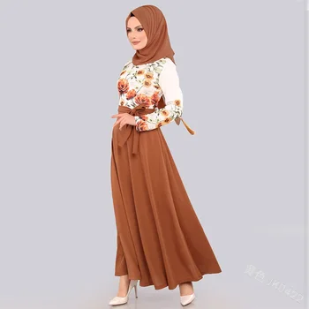 Ziedu Abaya Musulmaņu Hijab Kleita Sievietēm Dubaija Turcija Puse Nakts-line Kleitas Islāma Apģērba Marokas Kaftan Drēbes Djellaba