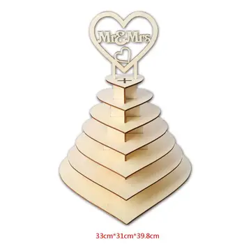 7 Līmeņi, Sirds Formas Individualizēta Mr & Ferrero Rocher Piramīdas Kāzu Šokolādes Desertu Konfektes Displejs Stāvēt K1MF