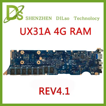 KEFU UX31A Par ASUS UX31A UX31A2 Klēpjdators Mātesplatē UX31A I7-3517U PROCESORU, 4G RAM rev4.1 UX31A Mainboard Tests