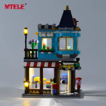 MTELE Zīmola LED iedegties Komplekts Radītājs Townhouse Rotaļlietu Veikalā Saderīgs Ar 31105