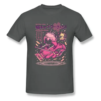 Catcaptor Sakura T-krekls Kartes Sagūstītāja T Krekls Vīriešiem Anime T Kawaii Sieviete, Topi, t-veida, Pasūtījuma Kokvilnas Apģērbu Pāri Dāvanu