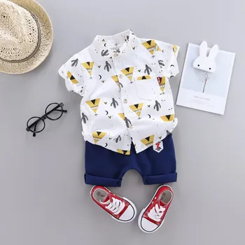 2gab Vasaras Bērnu Zēniem Ikdienas apģērbu ar Īsām Piedurknēm Karikatūra Dinozauru Koku Print T-krekls Topi+Šorti Kostīms Komplekts