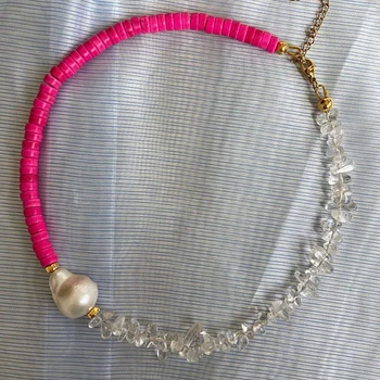 Modes izšūšanas samaisa un saskaņot stila kaklarota baroka dabas pērle dāmas augstas kvalitātes piederumi draugiem dzimšanas dienas dāvanas