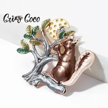 Cring Coco Gudrs Dizains Vāvere Piespraudes Piespraudes 2020 Skaistu Lielu Koku Mēness Sieviešu Rotaslietas Dāvanu Emaljas Broša Pin Sievietēm Jaunu
