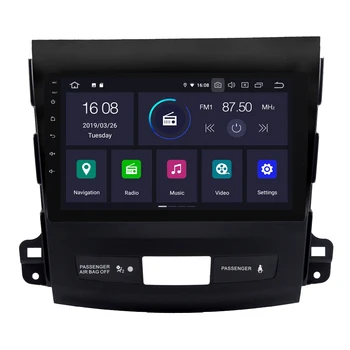 Par Mitsubishi Outlander 2007. - 2011. gadam Android 9.0 Auto Auto Radio Stereo GPS Navigācijas Navi Mediju Multimediju Sistēmu PhoneLink