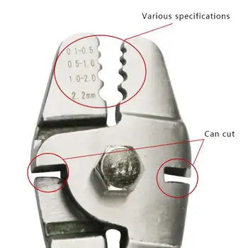 Nerūsējošā Tērauda Zvejas Knaibles Stiepļu Trošu Gofrētu Instruments, ar 150Pcs Gredzenu Gofrētu Cilpu Komplekts Crimpers & Gofrētu Piedurknes Pārāk