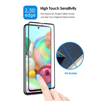 2Pack Pilna Ekrāna Aizsargs, Rūdīts Stikls Samsung Galaxy A50 A51 Ekrāna Aizsargs 9H Ultra-Skaidrs Par Samsung Galaxy A71 Vairogs
