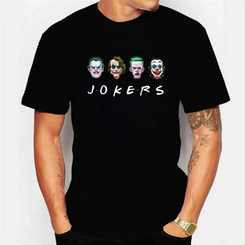 Hip Hop Joker T Krekls draugiem Streetwear Īsām Piedurknēm Top Lakrosa Vīriešu T-krekls Smieklīgi Halloween Šausmu T Harajuku Unisex Krekli