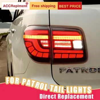 Jaunais LED Taillight Montāža Nissan Patrol 2012-2019 LED Aizmugurējie Lukturi, Bremžu Atpakaļgaitas Gaismas Aizmugures Atpakaļ uz Augšu Lukturi DRL Auto Taillight