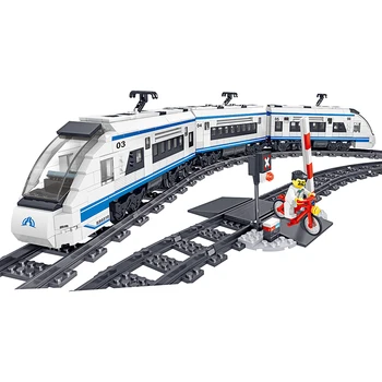 941 Gab., Ķieģeļu RC ātrgaitas Vilcienu Tehnikas Pilsētas Modeli, Celtniecības Bloki, Zēns Dzimšanas diena Ziemassvētku Dāvanu Bērniem, Rotaļlietas