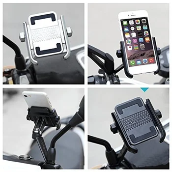 Universālo Motociklu Mobilā Tālruņa Turētājs 360 Rotācijas Velosipēds, Motorollers Tālrunis Mount Iphone Samsung XIAOMI Mobilo Telefonu Turētājs