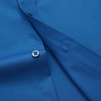 Vasaras Īsām Piedurknēm Vīriešu Stiept Bambusa Šķiedras Krekli Kabatas mazāk Design Standard-fit Formālas Biznesa Stabilu Kleita Krekls