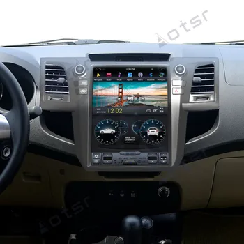 Android9 Tesla stila Automašīnas GPS Navigācijas multimediju Toyota Fortuner HILUX 07-15 auto stereo radio, magnetofons DVD headunit