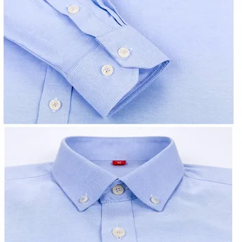 2020 Krekls Vīriešiem Oxford Krekli Long Piedurknēm Modes Cēloņu Pleds Svītru Biznesa Krekls Vīriešiem Cēloņu Silm Zīmola Cilvēks Apģērbu chemise