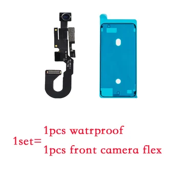 Sejas Priekšējā Kamera Ar Sensoru Tuvumā Gaismas un Mikrofons Flex Kabelis + Ūdensizturīgs Uzlīme iPhone 7 7 Plus