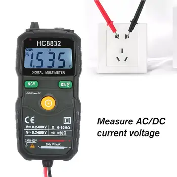 HC8832 Ciparu Multimetrs TSV Auto Power Off Profesionālo LCD Smart Multimetri AC/DC Sprieguma Ammeter Tester Ar lukturīti
