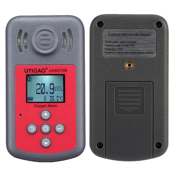 UYIGAO UA6070B Digitālais Skābekļa Detektori Portatīvie Gāzes Analizatoru, Monitors Mini Gāzes Noplūdes Detektoru Testeris O2 0-25%