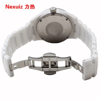 JAUNU Watchbands,Augstas Kvalitātes balts Keramikas Watchband Dimanta Skatīties AR1426 sieviešu watche Aproce WATCHBAND