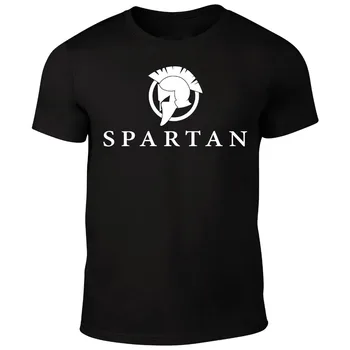 Jaunu 2019 Kokvilnas Vīriešu Premium Spartas Klasisko Sporta Kultūrisms Laiks Apmācība Kaujas Top Dāvanu Īstermiņa Piedurknēm T-Krekls