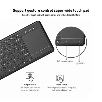 Bezvadu Tastatūra ar Touchpad 2.4 G Slim Ergonomisks par Andriod iOS DATORU, Notebook Smart TV Kastē Silm Mini Bezvadu Klaviatūra