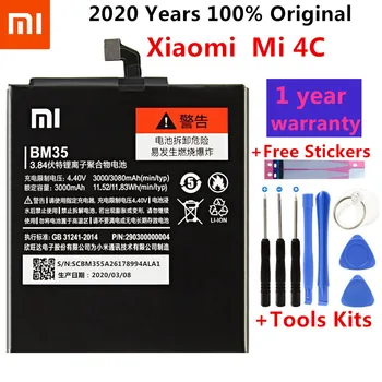 Xiaomi Sākotnējā Tālruņa Akumulatora BM22 Par Xiaomi MI 5 5X Mi 4C Mi 6 Mi 8 Redmi, Ņemiet vērā, 5.A 5.A Pro BM35 BM39 BN31 BM3E Baterijas