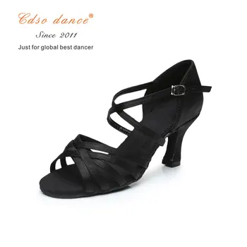 Cdso deju kurpes 288 Satin/PU Popuplar Augstas Kvalitātes latīņamerikas Deju Kurpes Sievietes/Dāmas/Meitenes/Tango&Salsa 5.5 cm /7cm Papēdi