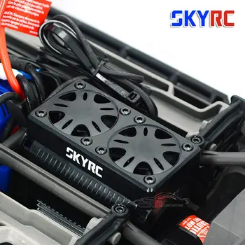 SKYRC 55mm dubulto Ventilatoru, 5V Brushless Motora Radiatora Dzesēšanas Mājokļu 1/5 RC motoru Trax X-Maxx