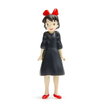 3pcs/daudz Studio Ghibli Skaitļi Rotaļlietas Hayao Miyazaki Kiki ' s Delivery Service Kiki & JiJi Cat & Burvju Slotu Sveķu Rīcības Attēls Rotaļlietas