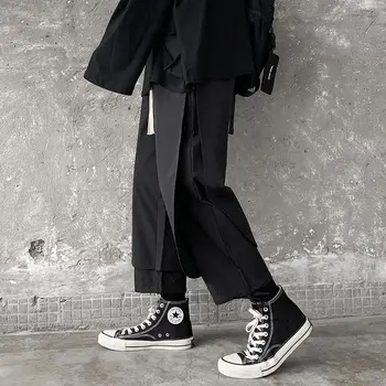 2020. gada Rudenī Vīriešu Jaunu Vaļēju Kravu Bikses Aukliņu 3 Krāsu Gadījuma Bikses Streetwear Modē Bikses Liels Izmērs M-5XL