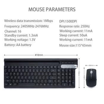 Uzlādējams Bezvadu Tastatūru un Peli, Darbvirsmas Datoru, Notebook Aksesuāri 2.4 g Peli 1500dpi Ergonomiskās Klaviatūras PC Klēpjdators