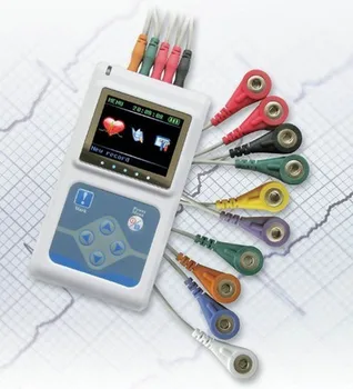 3 Kanālu ECG Holter, 24 Stundu Ieraksti Analyzer EKG Holter Uzraudzīt Sistēmas, EKG Ieraksti TLC 9803