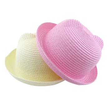 Auss saulessargs cepure vasaras cepure Bērniem salmu cepure, bērnu cepures, zēns un meitene, Vasaras Cepurīte Bērniem Cietā Beach Panamas Cepures 