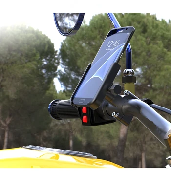 Velosipēdu Tālruņa Turētājs CNC Motocikla Stūres Mobilephone Atbalstu Alumīnija Sakausējuma 360 Rotācijas MTB Road Bike Mount Piederumi