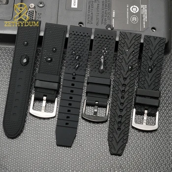 Silikona Gumijas pulksteņu siksniņas 22mm 24mm 26mm rokassprādze rokas pulksteņi band watchband ūdensizturīgs, elpojošs aproce