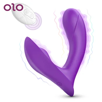 OLO 10 Ātrumu Biksītes Vibrators Clit Stimulēt Valkājamas Dildo Vibrators Seksa Rotaļlieta Sievietēm Sieviešu Masturbator Tālvadības pults
