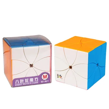 Yuxin Astoņas Ziedlapiņas Cube 3x3 Magnētisko Dīvaini Formas Astoņas Lapu Ziedi Magic Cube