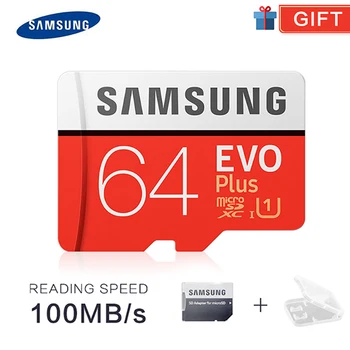 SAMSUNG EVO 64GB U3 Atmiņas Kartes Micro SD Class10 TF/SD Karšu C10 R100MB/S MicroSD XC UHS-1 Atbalsta 4K UItra HD